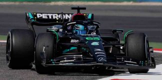 La livrea nera della Mercedes W14 di F1 (Mercedes)
