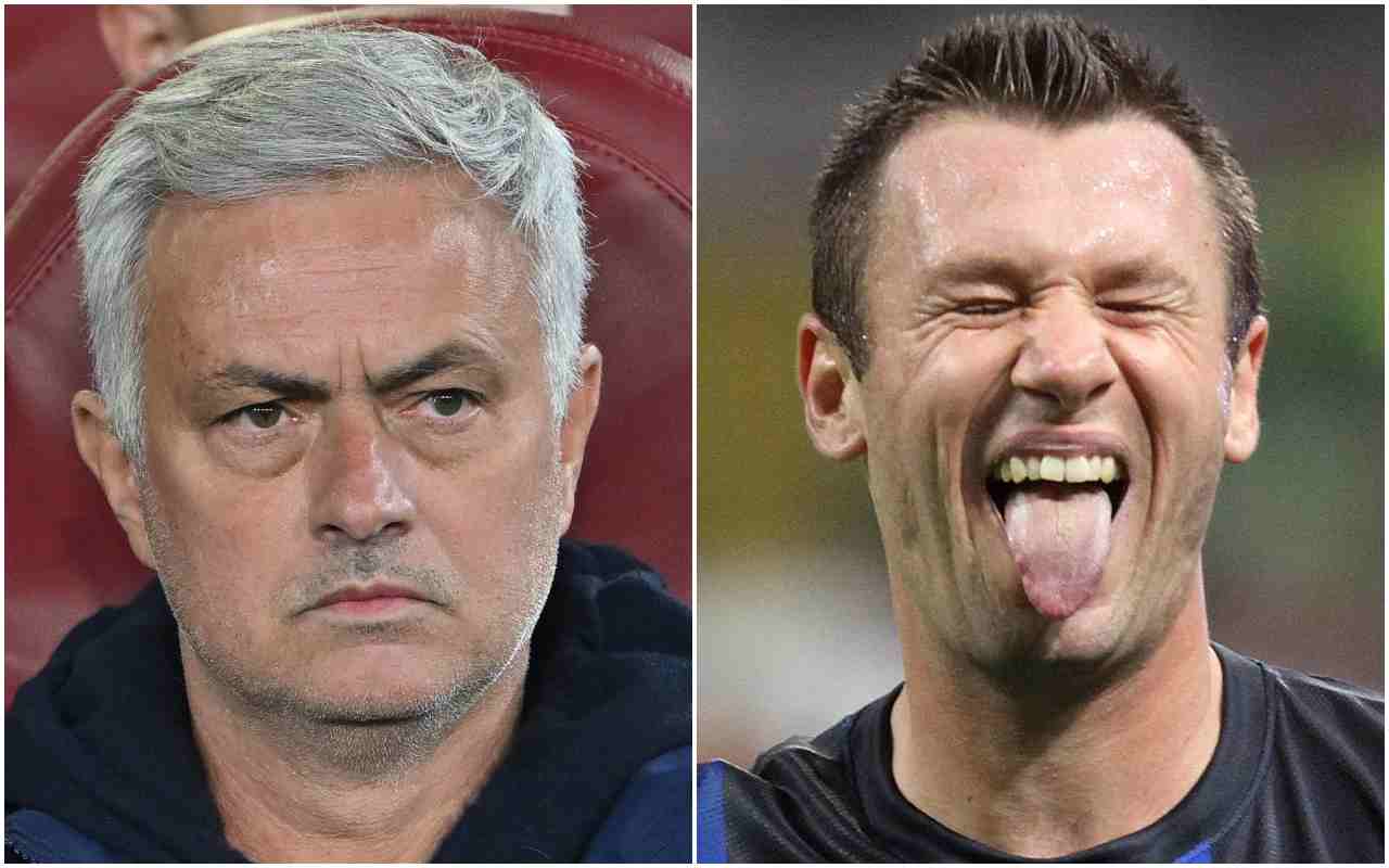 Antonio Cassano e José Mourinho (ANSA)