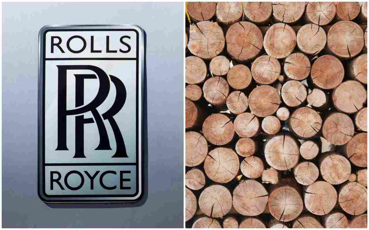 Rolls Royce fatta di legno