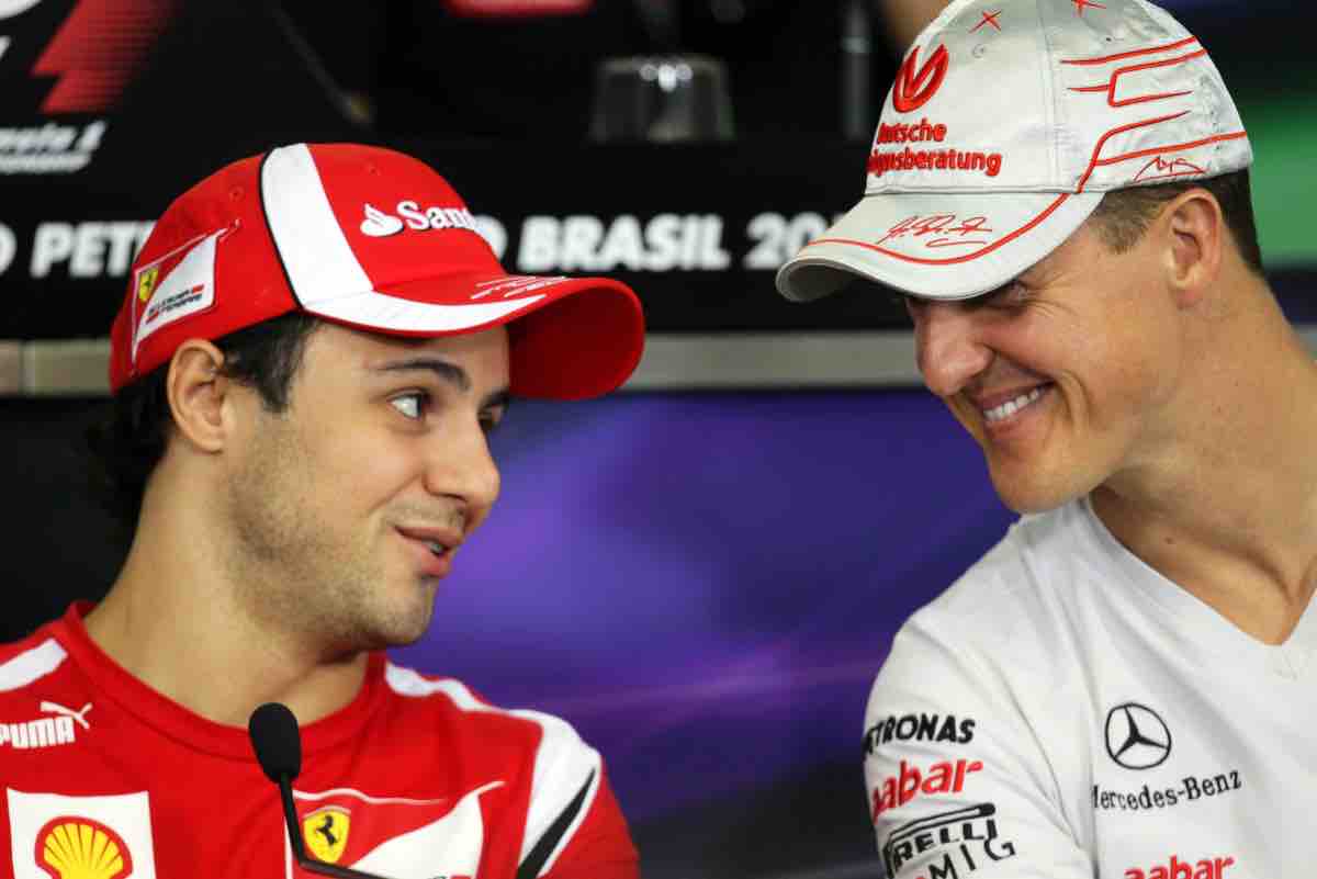 Michael Schumacher assieme a Felipe Massa 