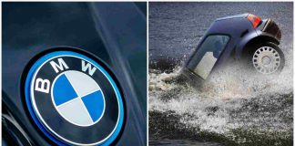 BMW va sott'acqua