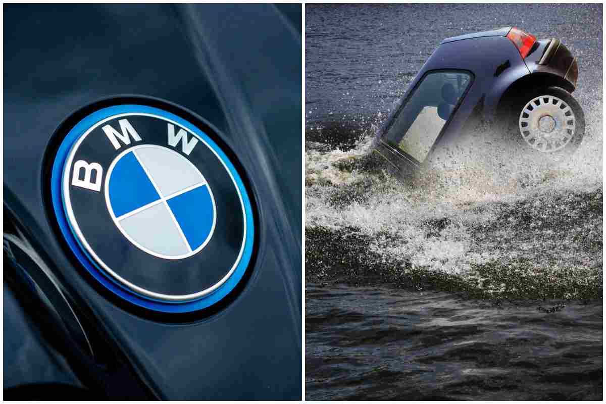 BMW va sott'acqua