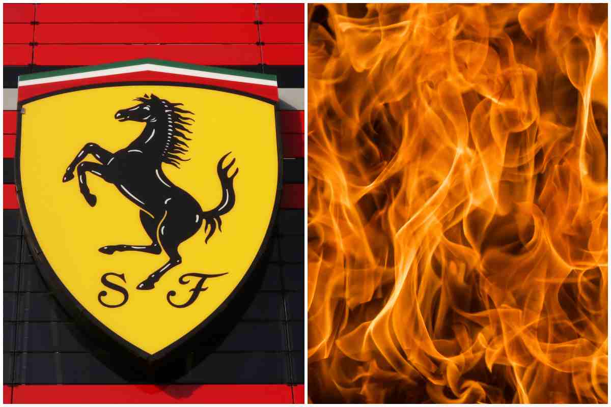 Ferrari in fiamme