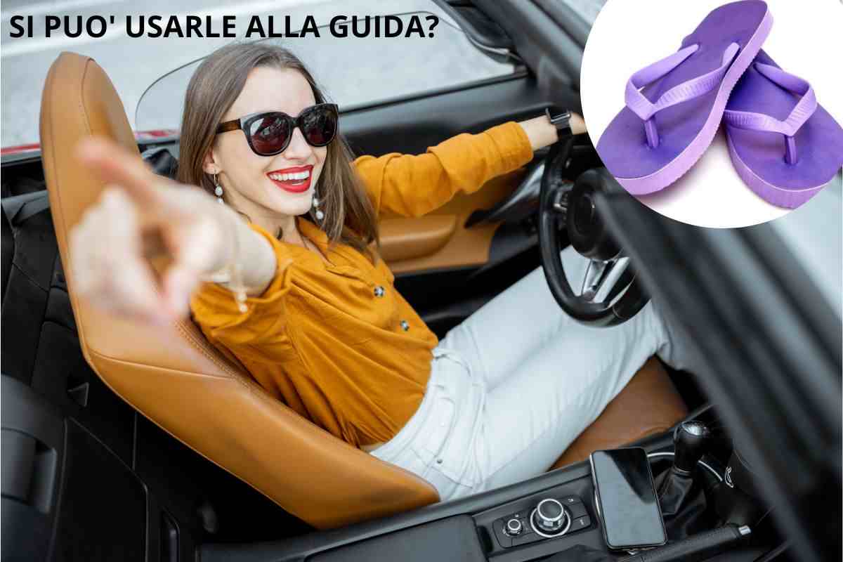 guidare auto con le ciabatte