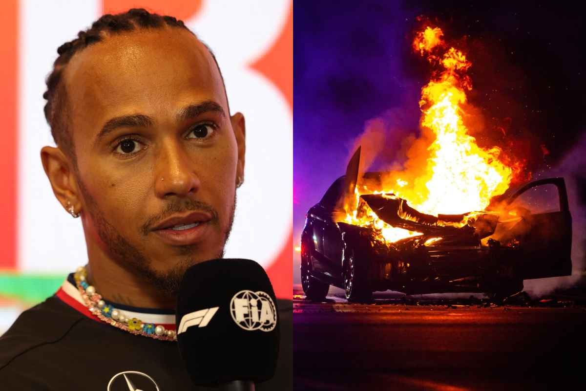 Hamilton, esplode la sua Mercedes