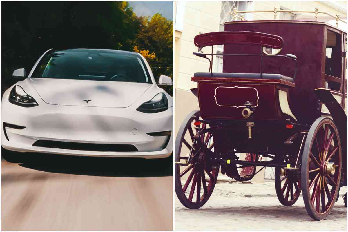 Tesla rincorre una carrozza, assurdo