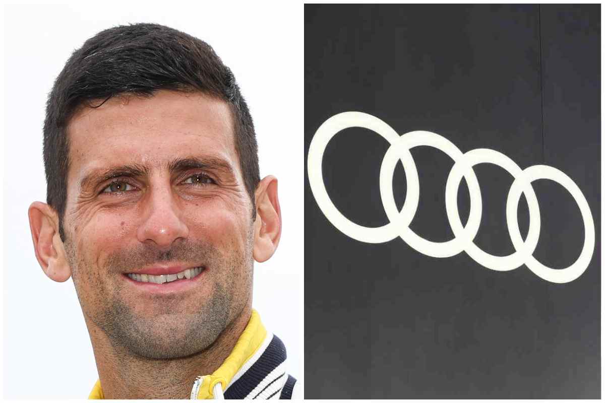 Djokovic ha sfidato un'Audi con la racchetta