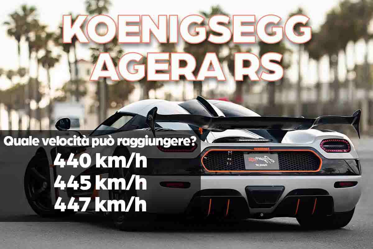 Test, qual è la velocità della Koenigsegg Agera RS