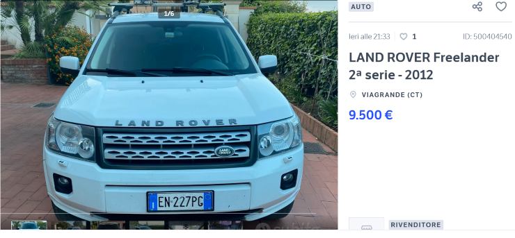 Land Rover promozione Freelander per voi