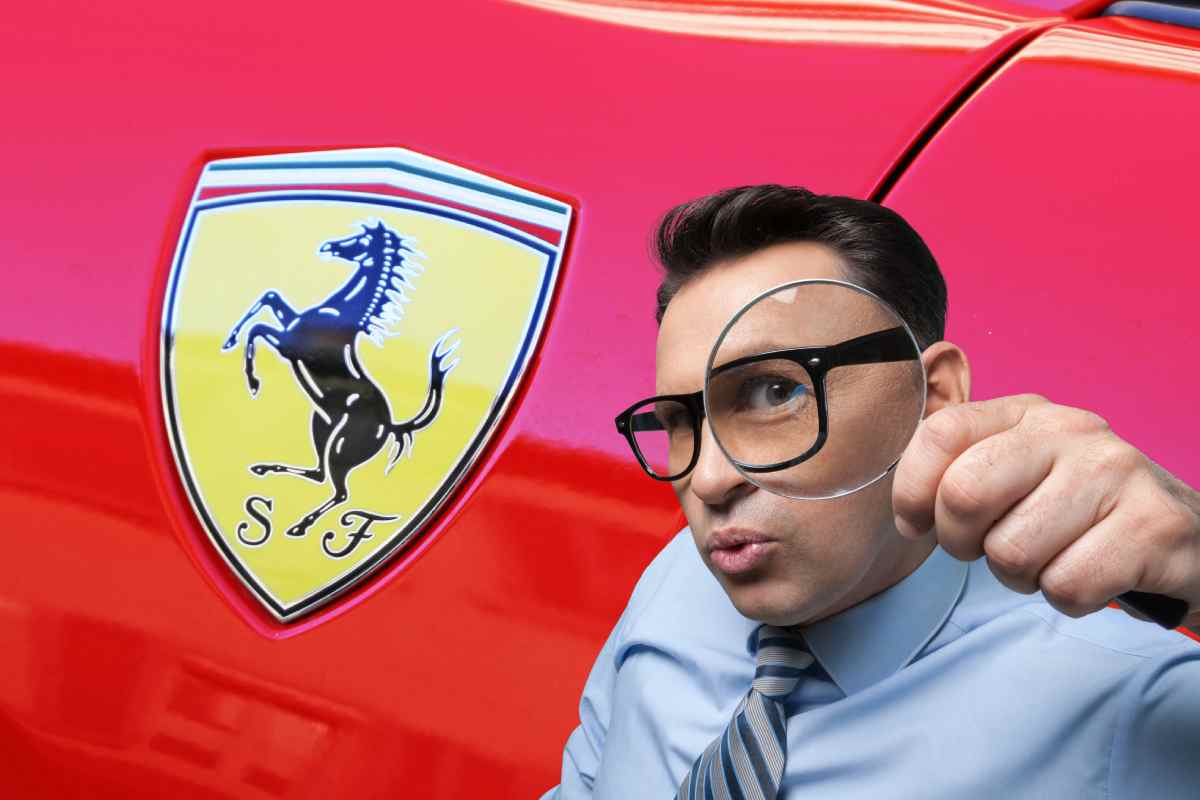 Ferrari pizzicata in strada