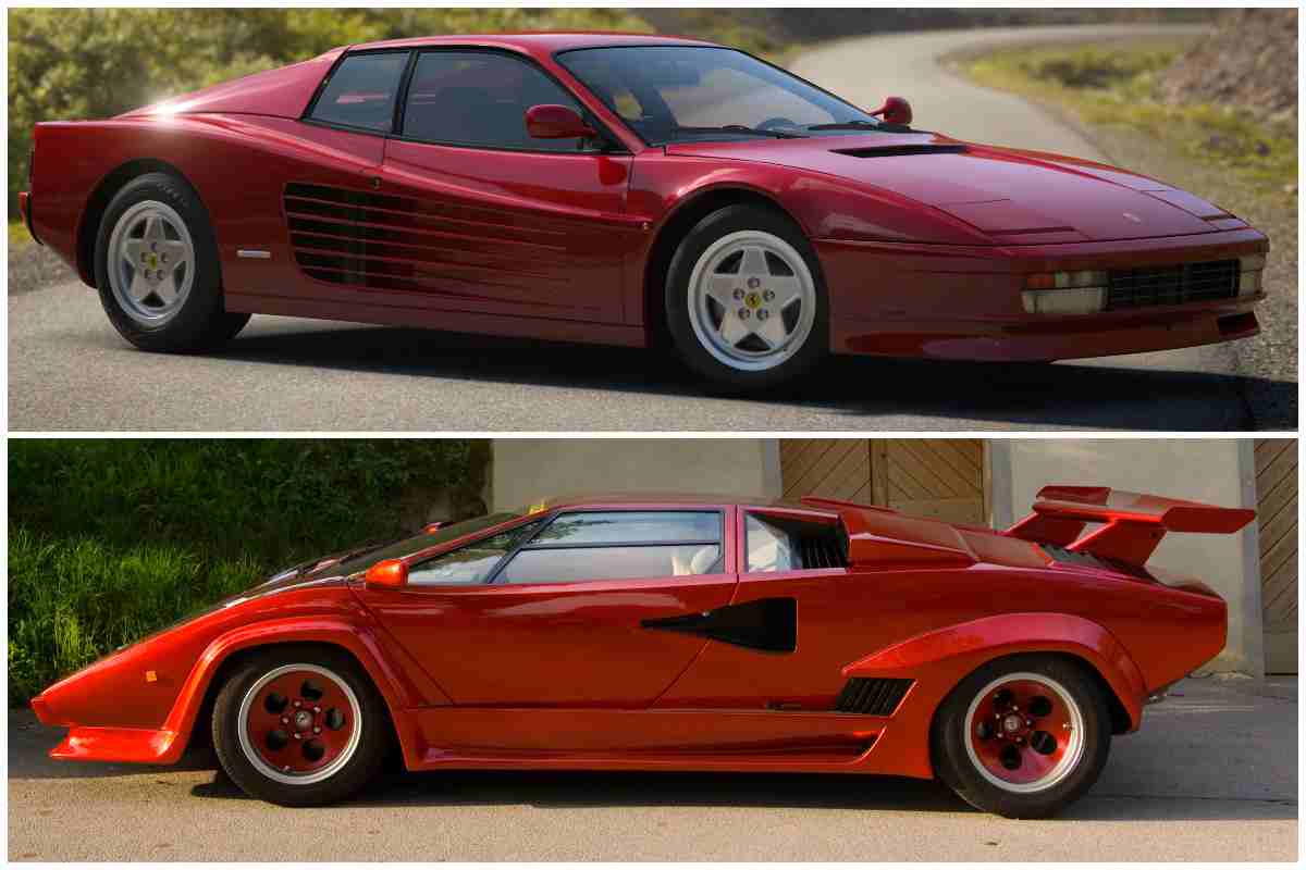 Lamborghini Countach e Ferrari Testarossa abbandonate 
