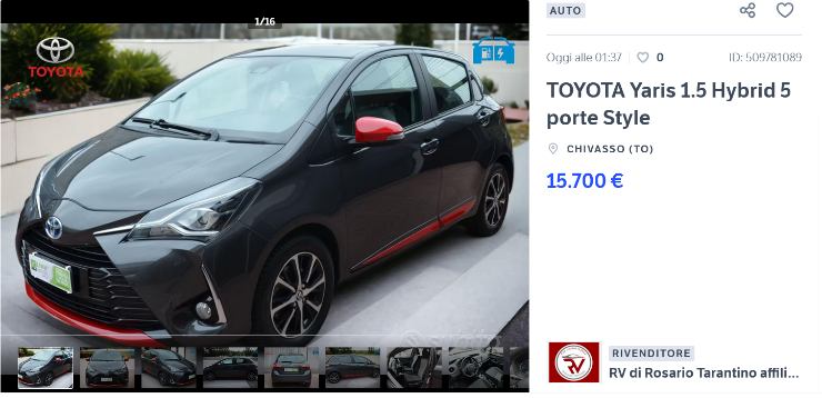 Toyota Yaris offerta per voi