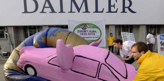 Auto forma maiale Greenpeace