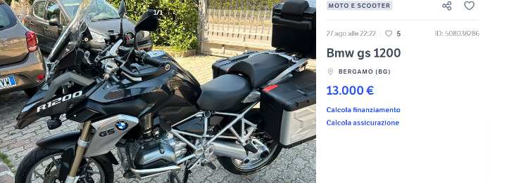 BMW GS 1200, moto sogno