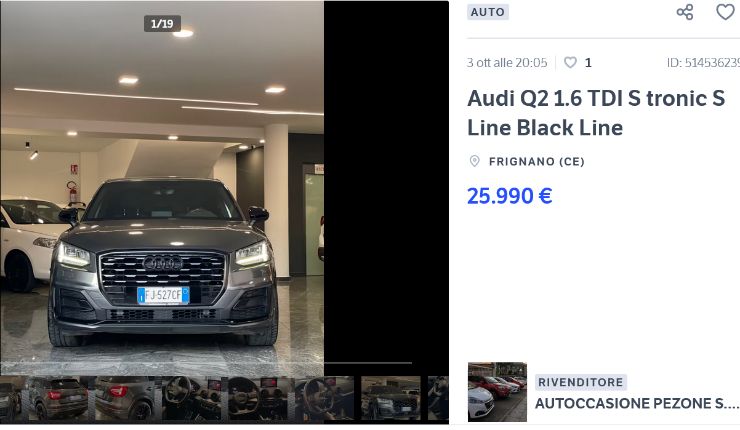 Audi Q2 occasione acquisto annuncio Subito.it