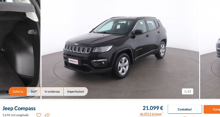 Jeep Compass modello vendita AutoHero