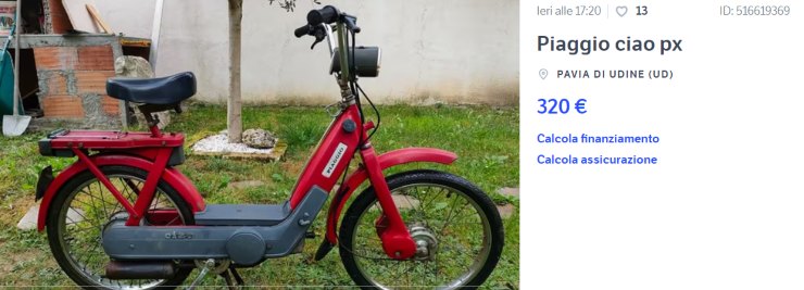 Piaggio Ciao a un prezzo mai visto