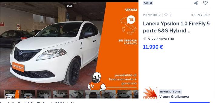 Lancia Ypsilon  promozione Subito.it