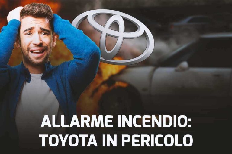 toyota pericolo incendio modello