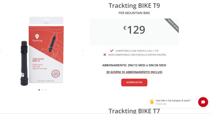Trackting bike, l'app per geolocalizzare le bici