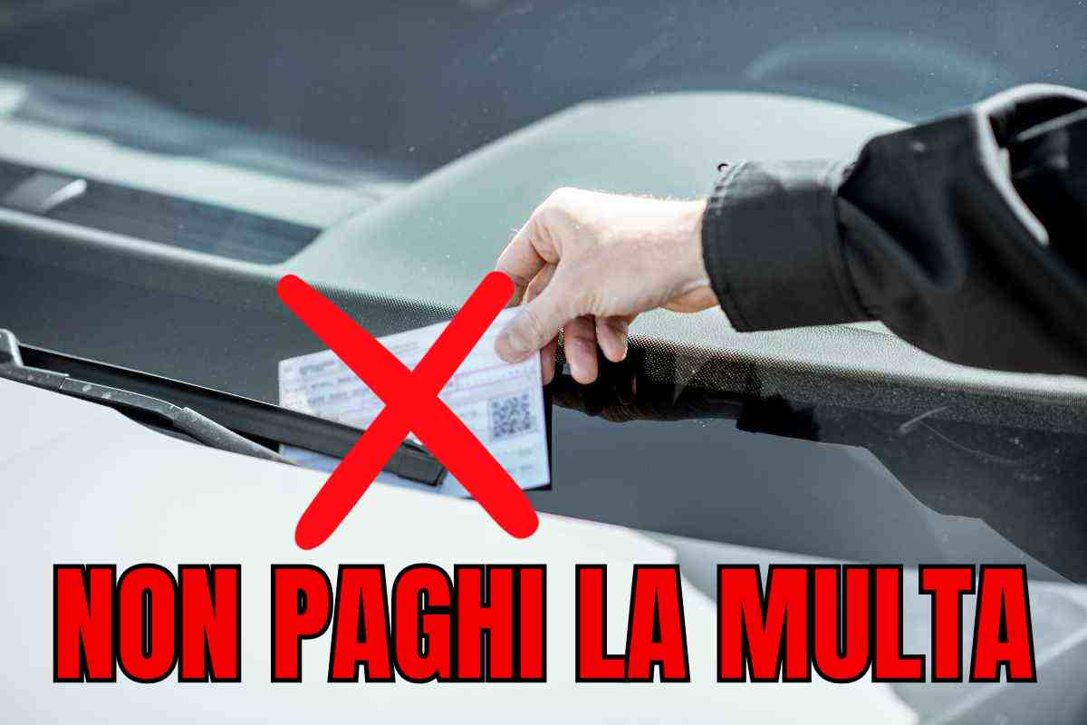 non paghi la multa calligrafia