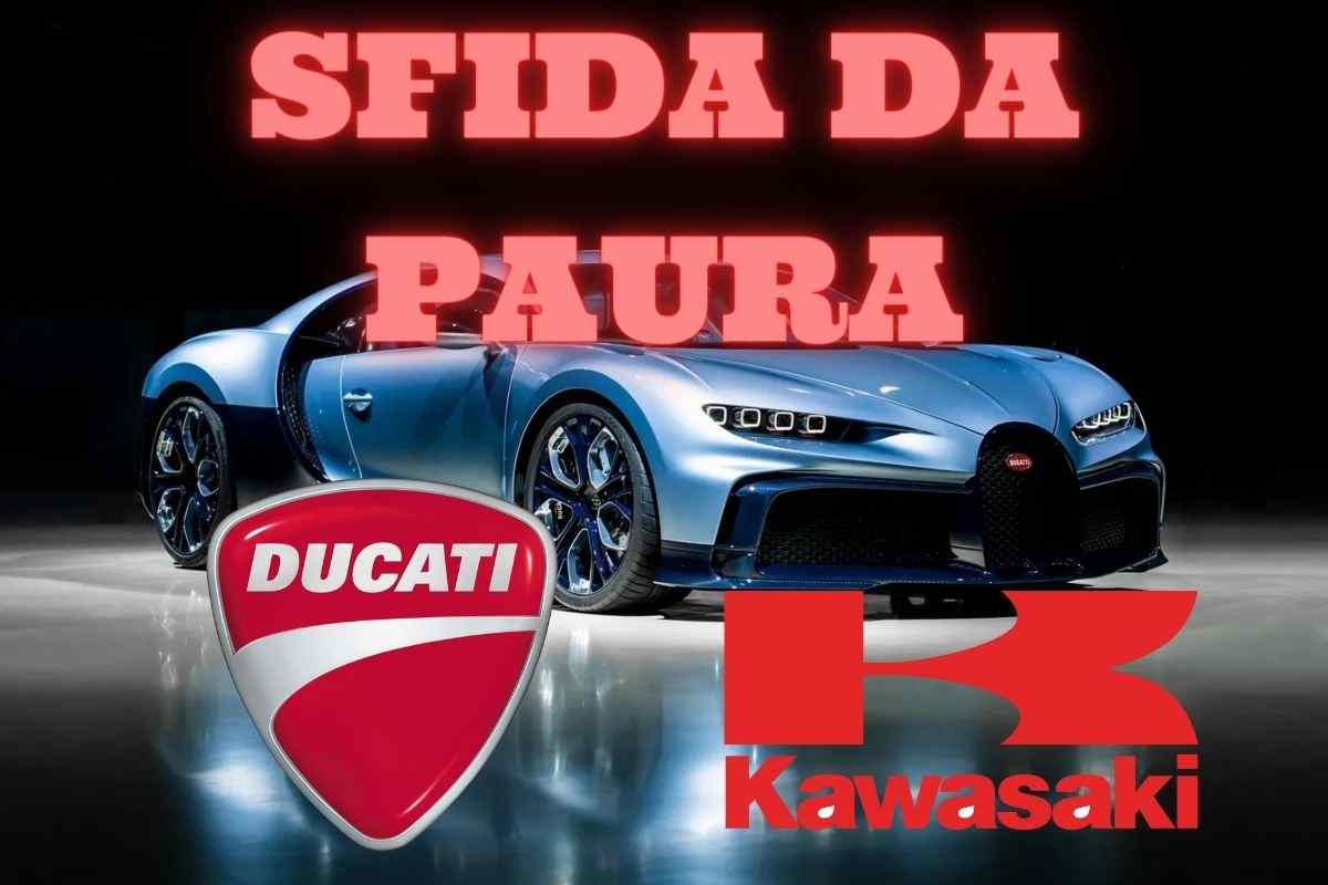 bugatti vs kawasaki e ducati drag race