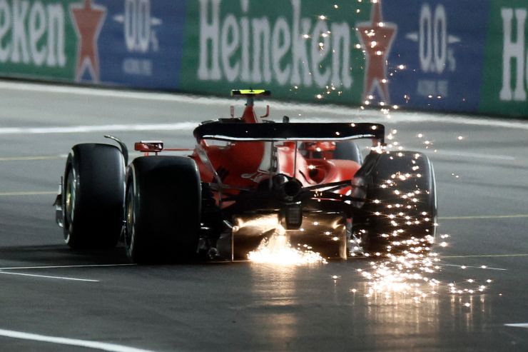 Ferrari Carlos Sainz tombino Las Vegas