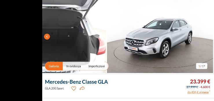 Mercedes GLA prezzo strepitoso