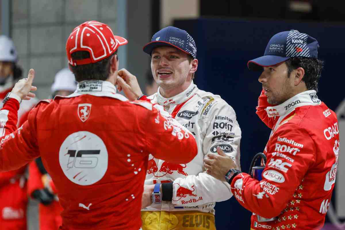 Verstappen insieme alla Ferrari