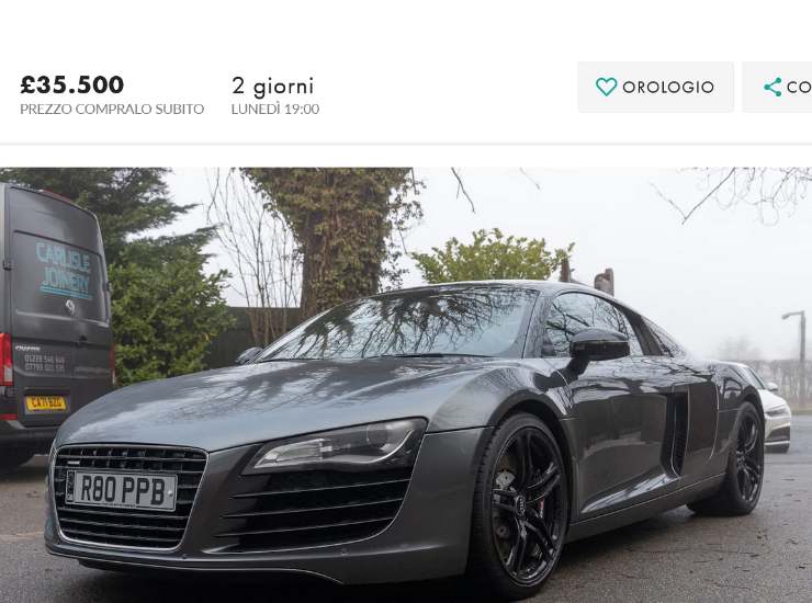 Audi R8 prezzo da sogno
