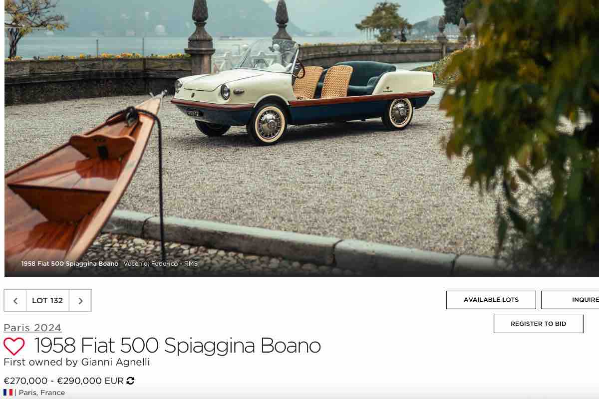 Fiat 500 Spiaggina Boano gianni agnelli