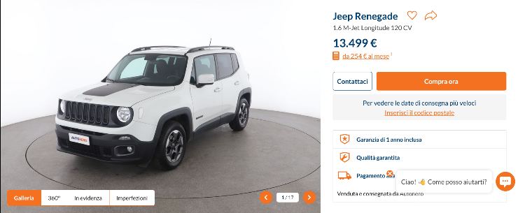 Jeep Renegade in vendita