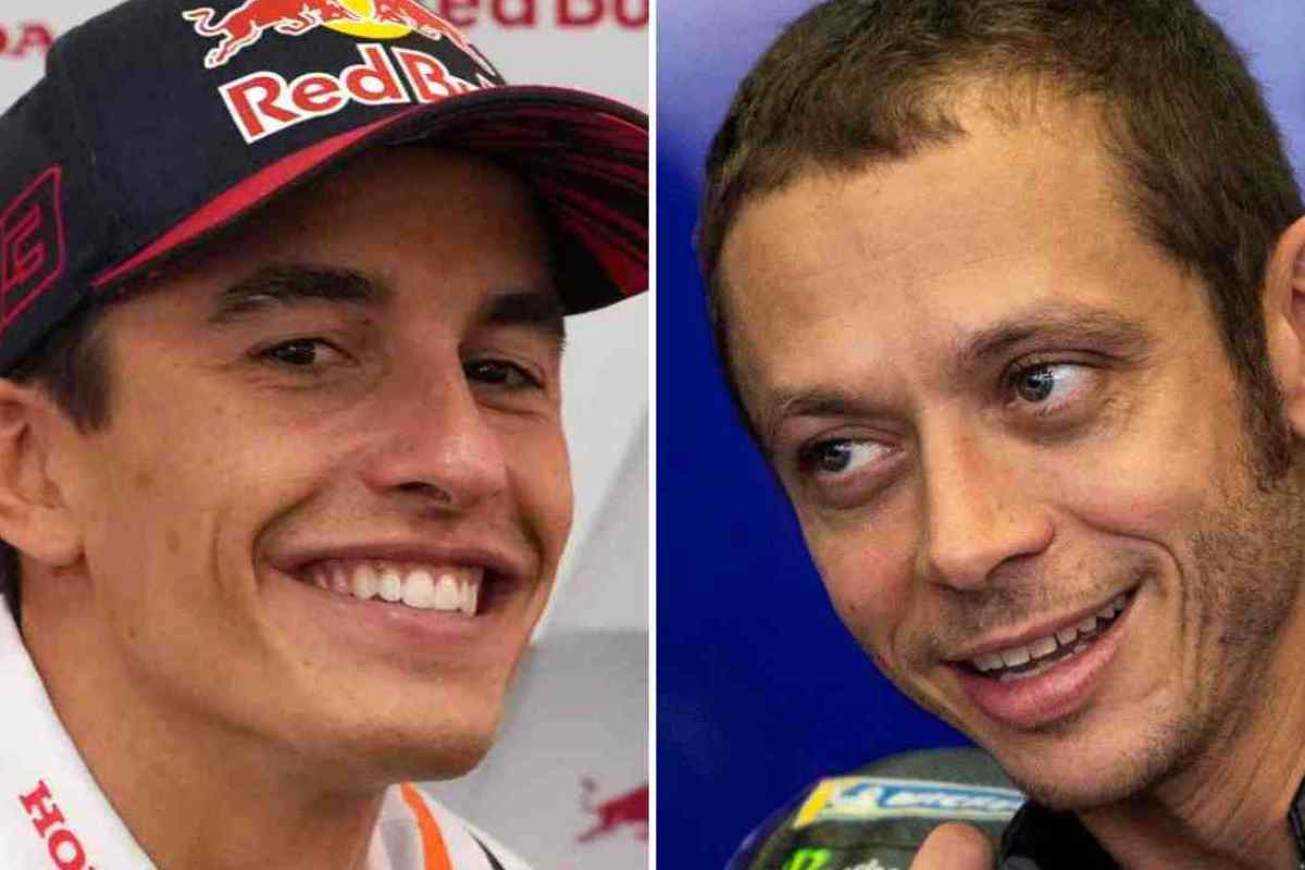 Marc Marquez e Valentino Rossi che sfida