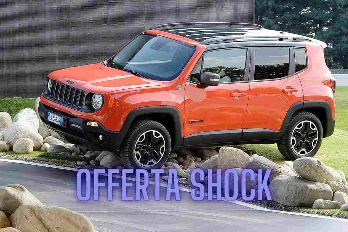 Jeep Renegade, un'offerta del genere non si era mai vista: costa quanto uno scooter