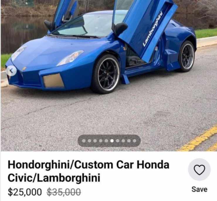 FIAT Panda Lamborghini Honda Civic Custon supercar