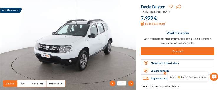 Dacia Duster che occasione