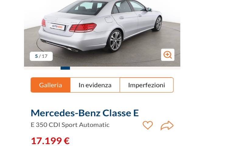 Mercedes classe e, prezzo basso