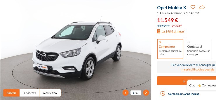 Opel Mokka X che prezzo