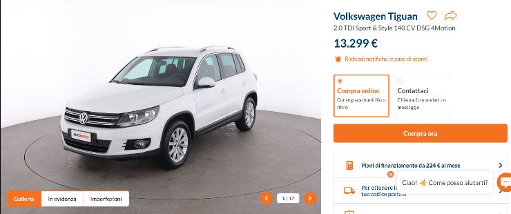 Volkswagen Tiguan prezzo top