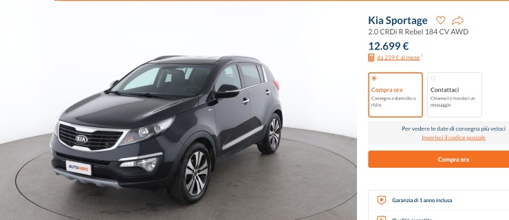 Kia Sportage occasione auto usata sconto 50%