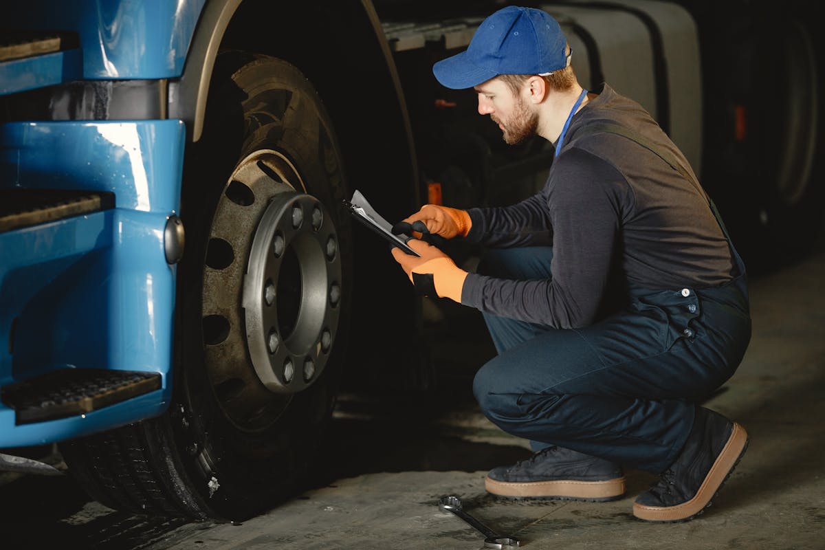 Meccanico durante l'esecuzione di un lavoro professionale ad un'automobile in officina