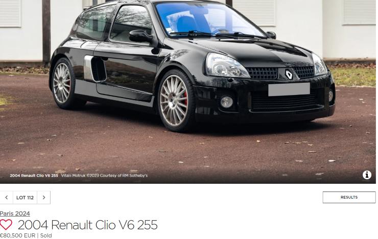 Renault Clio costo auto 2004 vendita modello 100 mila Euro