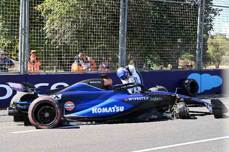 incubo in formula 1 albon ritiro incidente telaio