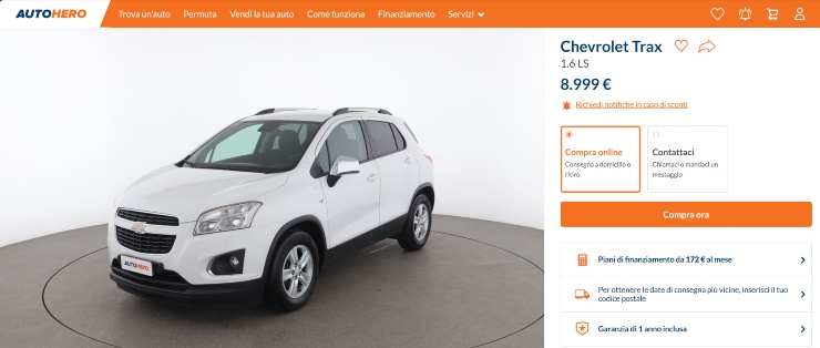 Chevrolet Trax in offerta