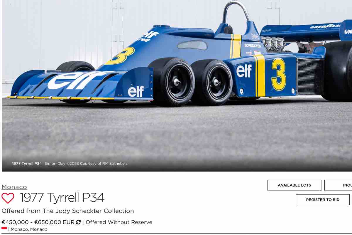 Tyrell P34 asta formula 1