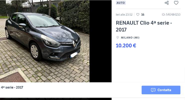 Renault Clio costo da record