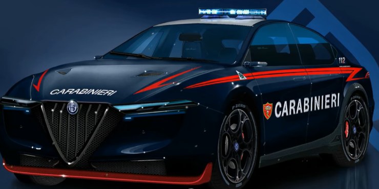 Alfa Romeo Giulia carabinieri render D'Amico Quadrifoglio