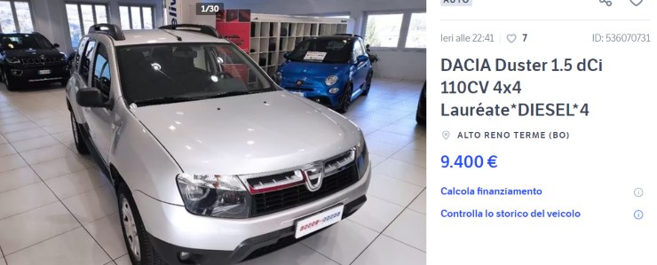 Dacia Duster occasione auto usata novità prezzo