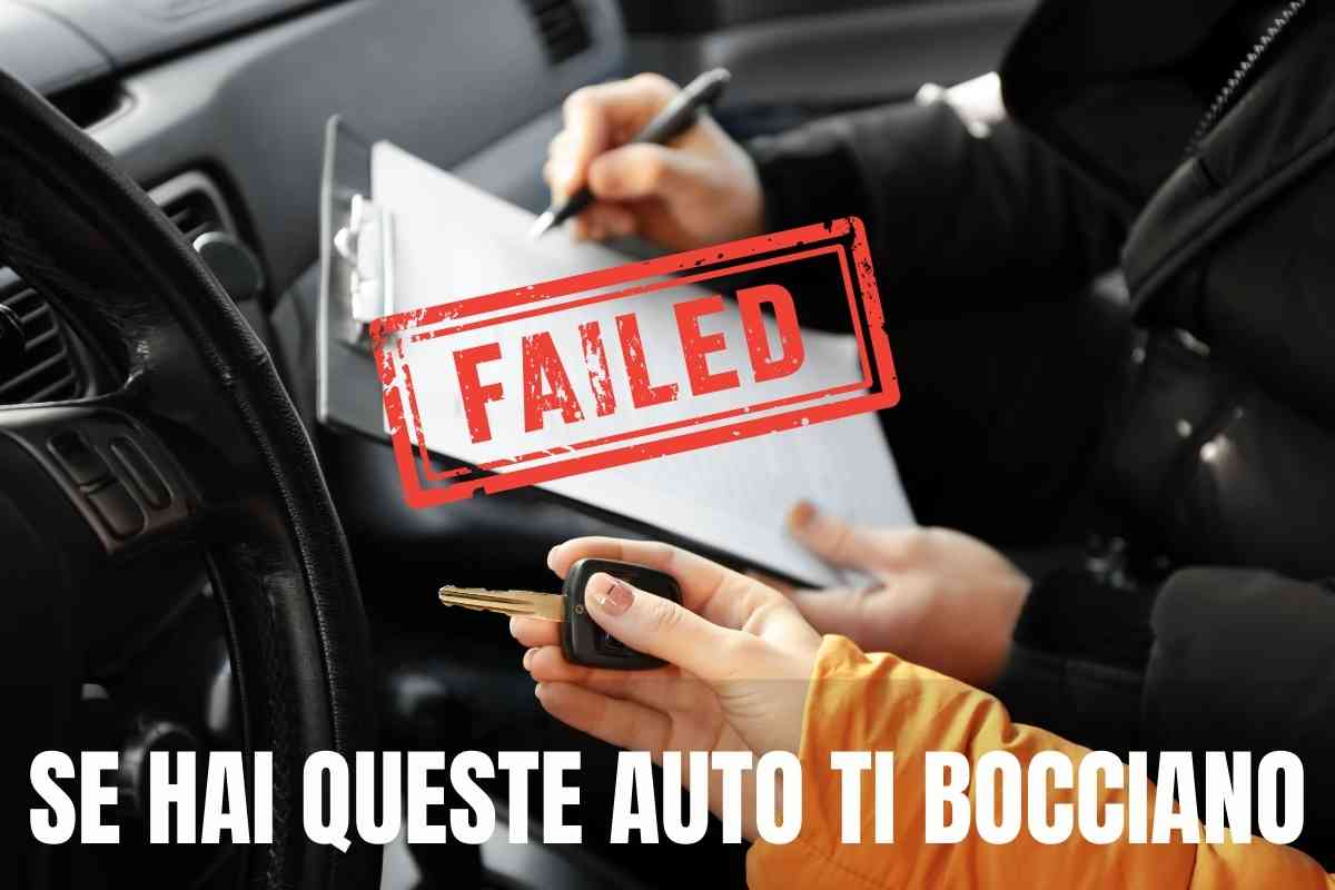 se hai queste auto ti bocciano esame patente