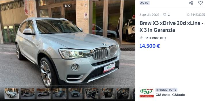 BMW X3 offerta da prendere al volo